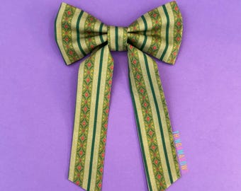 Anna Coronation Dress Hair Bow | Disney Frozen Hair Clip | Disney Princess Hair Tie | Preppy Disney Hair Bow