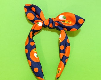 Orange Bird Disney Dress Shop Knot Bow Headband | Disney Dooney Orange Bird Print | Disney Dress Shop Bowband | Disney Top Knot Headband