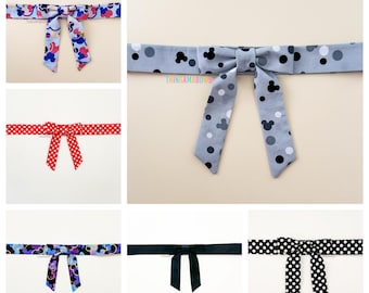Swappable Bow for Mickey Ear Straw Hat - Polka Dots and Mickeys | BOW ONLY - Hat Sold Separately