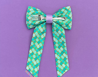 The Little Mermaid Hair Bow | Ariel Fork Dinglehopper Hair Bow | Disney Hair Bow