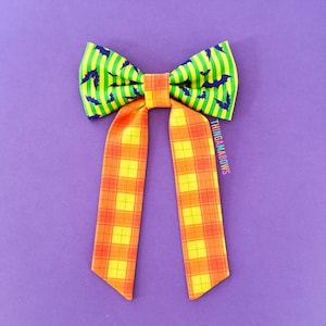 Mickey&#39;s Not So Scary Halloween Party Cast Member Outfit Costume Inspired Hair Bow | Disney Halloween Hair Bow | Preppy Disney Hair Bow
