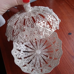Souvenir basket, filigree silver basket,  gift silver basket, birthday gift, exclusive wedding gift, handmade gift, gift jewelry,