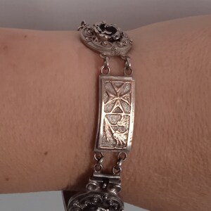 Vintage bracelet silver,gold 14K bracelet, Greek bracelet handmade,vintage bracelet bracelet gift