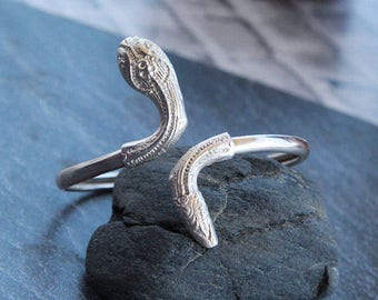 Silver snake bracelet, cuff bracelet, silver snake bracelet, jewelry snake, gift bracelet snake