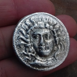Greek coin copy  CILICIA, handmade coins massive sterling silver, Tarsus sterling silver 925, coin replica