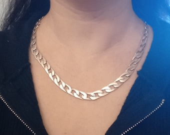 Chunky chain necklace silver, chain chunky silver, massive necklace,