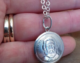Pendant silver with the image of  Hippocrates of Kos (lived then 460 BC-370 BC),