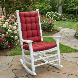 Outdoor Rocking Chair Cushions - Weatherproof Porch Rocker Pads, Fade Resistant & Washable afbeelding 2