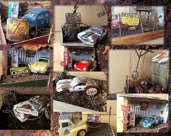 Lot #F: 10 Diorama Miniature Garage Acessories - 1/43 scale