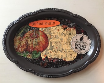 decorative halloween tray