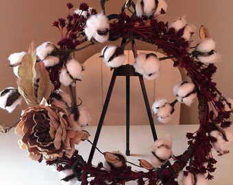 Cotton Blossom Wreath