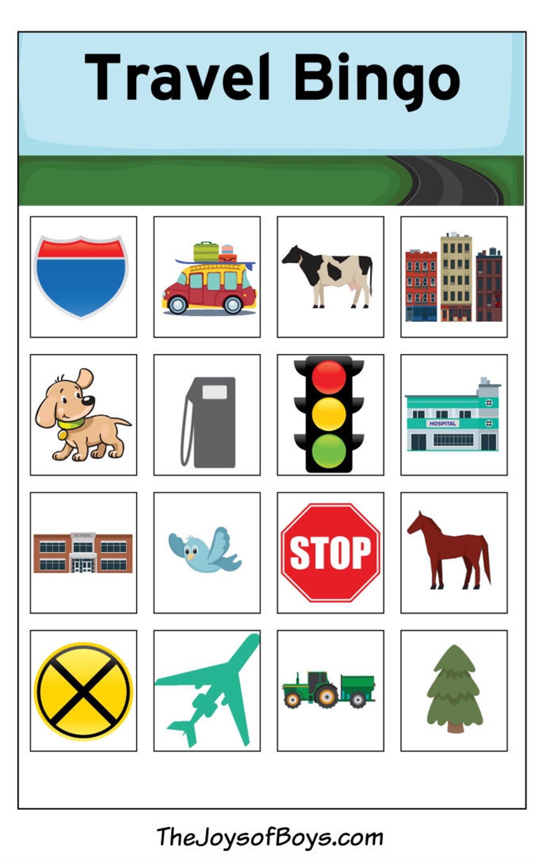 Travel Bingo Game Printable PDF - Etsy