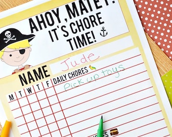 Pirate Matey Chore Chart