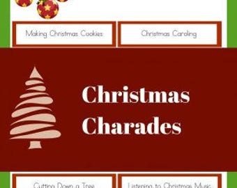 Christmas Charades Game Adults and Children Printable PDF