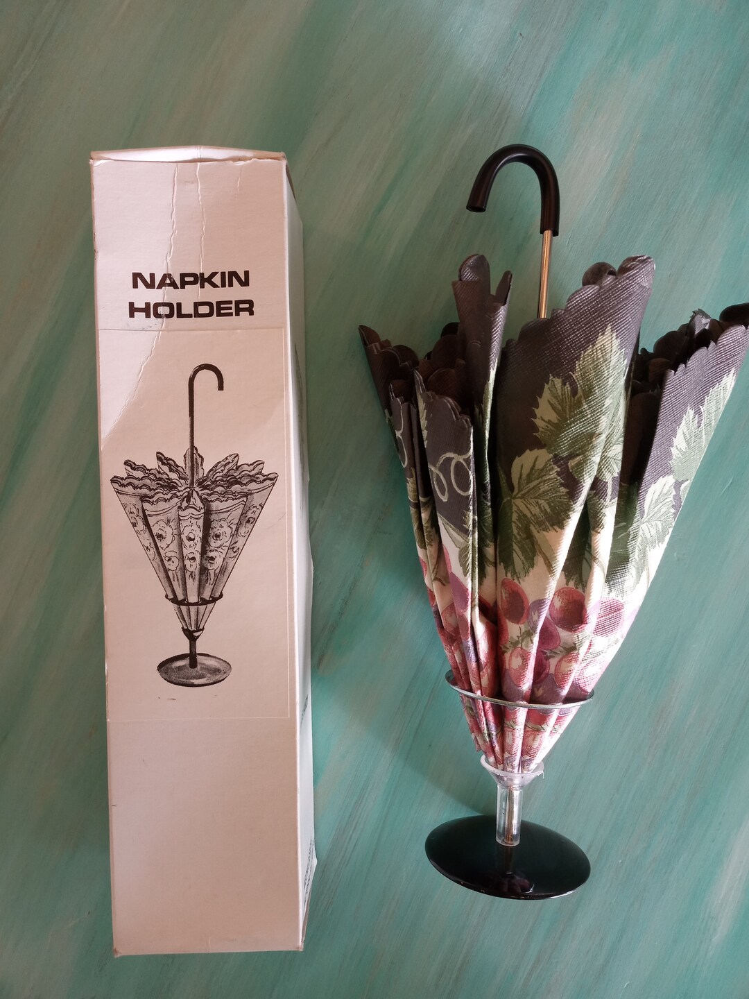 NAPKIN UMBRELLA HOLDER Vintage Paper Napkin HolderMid Century Etsy.de