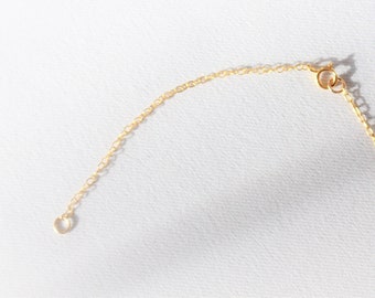 14K Gold Filled Handmade Extender | 1 2 3 4 inches | Extension Chain | Add to your necklace or bracelet | Spring Clasp | chain addition