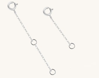 Sterling silver Handmade Extender ∙ 1 2 3 4 inches ∙ Extension Chain ∙ Add to your necklace or bracelet ∙ Spring Clasp ∙ Necklace extender