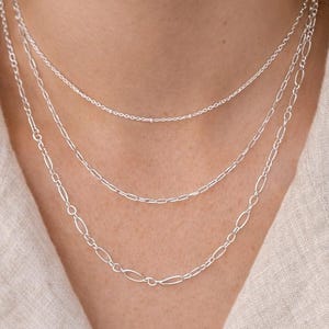 Collier en argent sterling 925 7 styles · Chaînes minimalistes délicates · Collier ras de cou