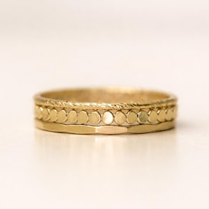 14k Gold Filled Ring Set: Minimalist Twist Stacking Bands