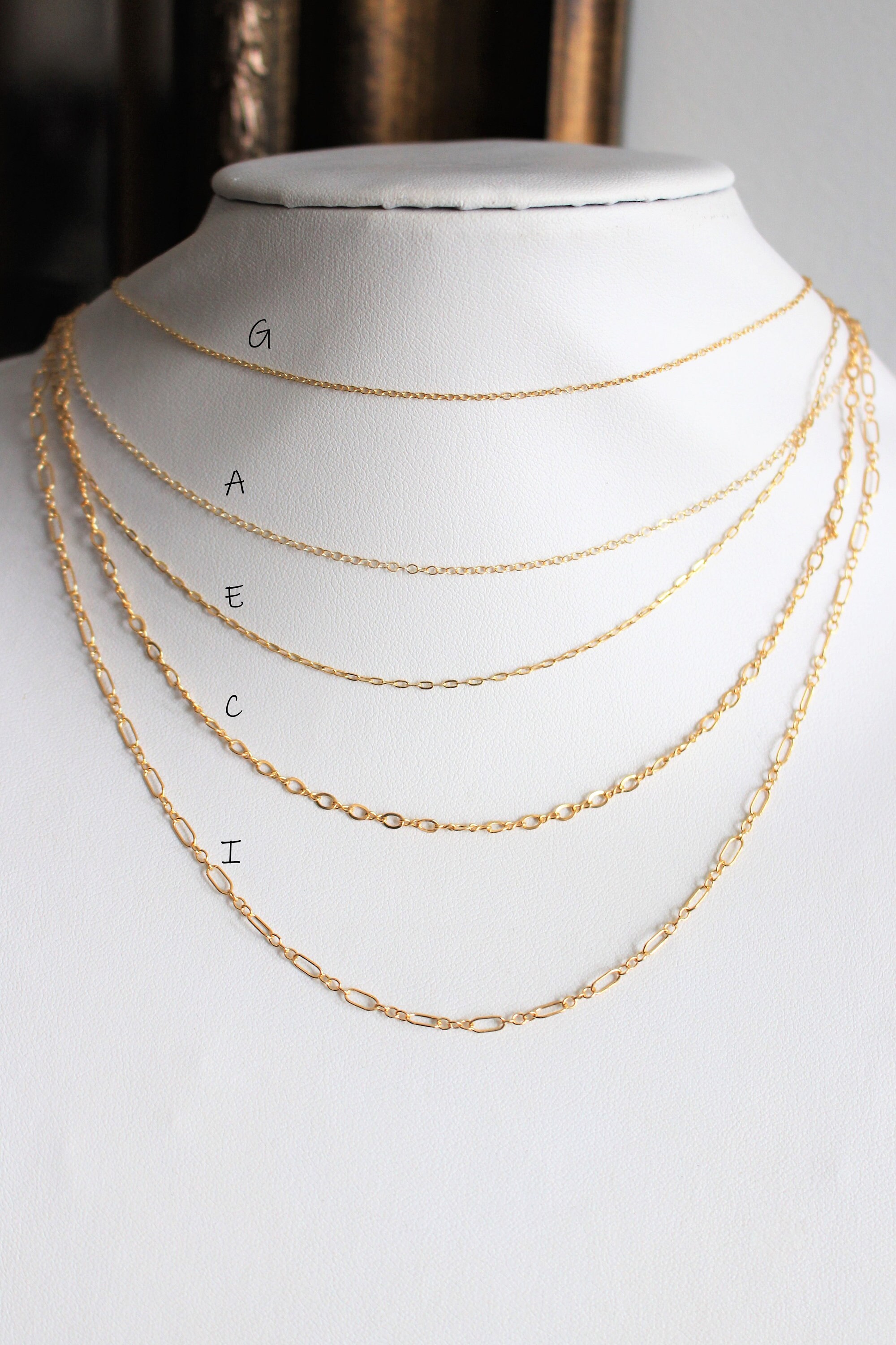14k gold filled necklace Gold filled chain Choker necklace Etsy