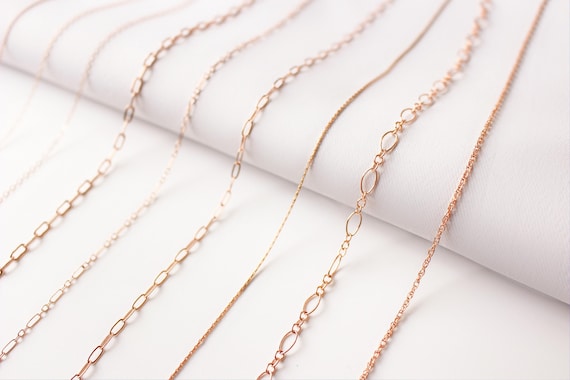 14k ROSE Gold Filled Necklace ∙ Waterproof ∙ Rose Gold Paperclip Chain ∙ Choker Cable Necklace ∙ Ring Holder Necklace ∙ Gift for her