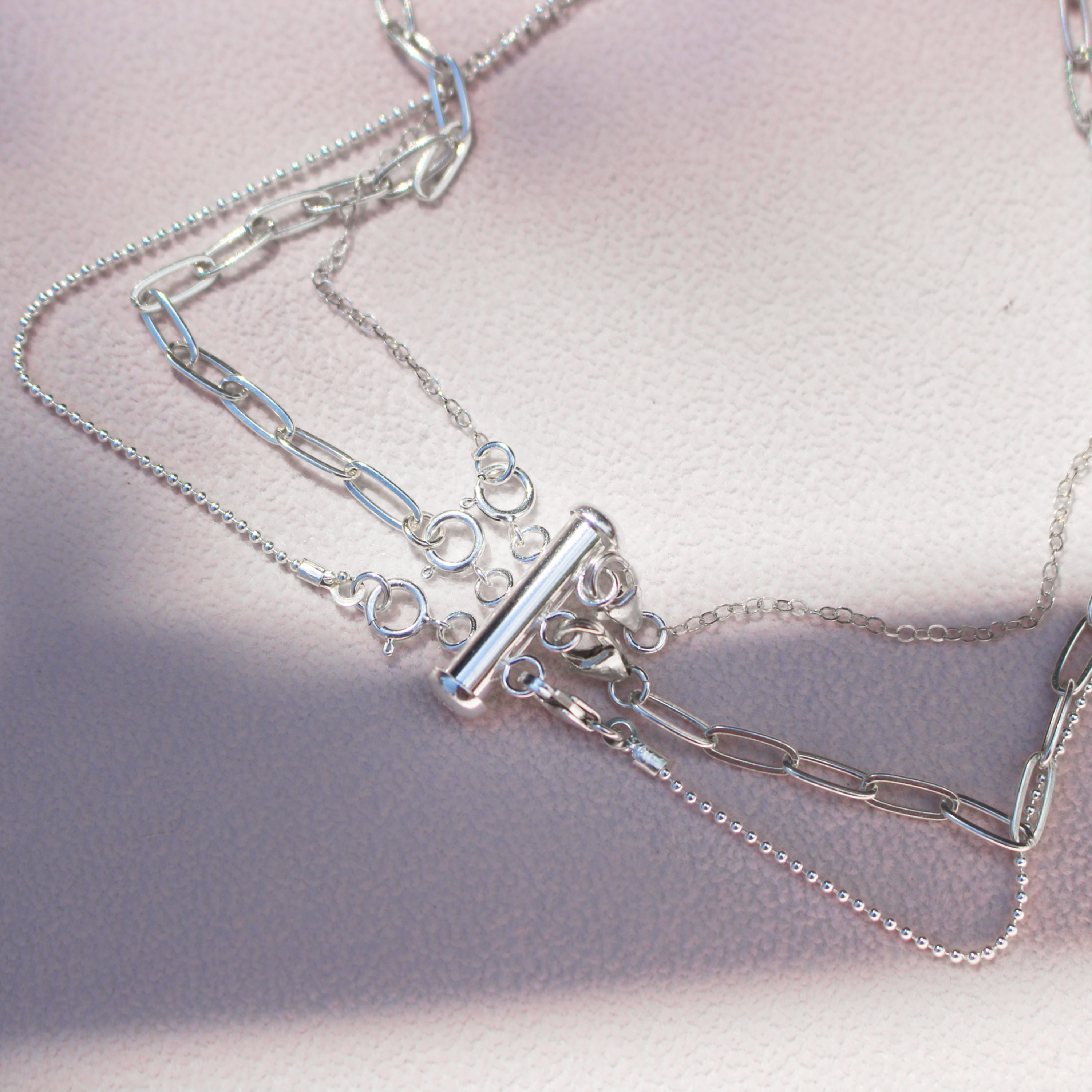 Tube Slide Clasp Stamped Gold Filled or Sterling Silver ∙ Fit Necklace ...