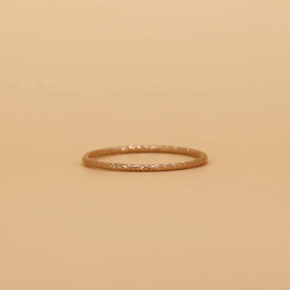 Thin Sparkle Ring in 14k Gold Filled ∙ Closed Ring ∙ Stacking Gold Ring ∙ Waterproof Ring ∙ Simple Minimalist Ring ∙ Twist Ring for Women
