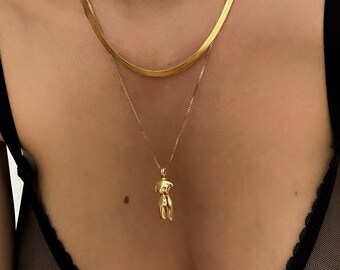 14K Gold Filled Women Necklace | Female Empowerment Necklace | Quality jewelry | Female Body Pendant | Gift for women