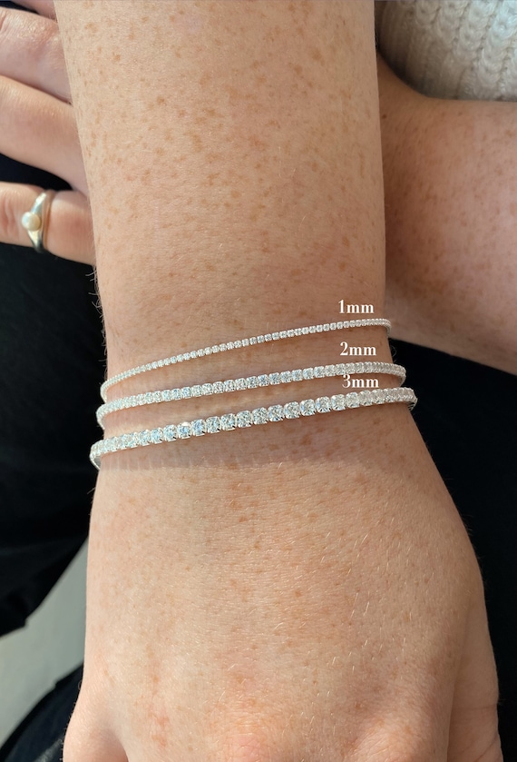 TENNIS CHAIN BRACELET 2 MM CRYSTAL TENNIS CHAIN BRACELET 2 MM CRYSTAL