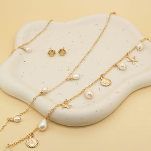 14Kゴールドフィルドの繊細な淡水パールネックレス・ブライズメイドギフト・ラリアットパールチェーンネックレス・ダングルチョーカーネックレスSC 画像 4