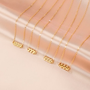 Colar delicado com número de anjo em ouro preenchido ∙ 111 222 333 444 555 666 777 888 999 ∙ Colar com número da sorte ∙ Colar angelical significativo