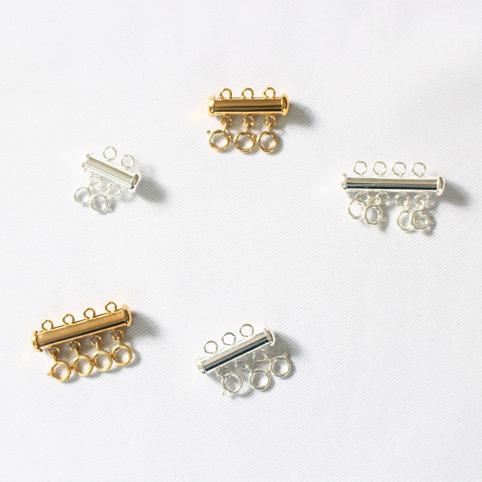 Tube Slide Clasp Stamped Gold Filled or Sterling Silver ∙ Fit Necklace ...