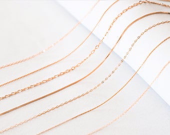 14k ROSE GOLD FILLED Necklace| Rose Gold Filled Chain | Choker Cable Necklace | Dainty Jewelry For Everyday | Gift for her