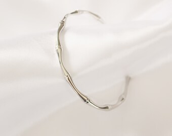 Bamboo Bracelet | Cuff bracelet | Gold or silver Bangle Bracelet | Adjustable bracelet | Gift for her