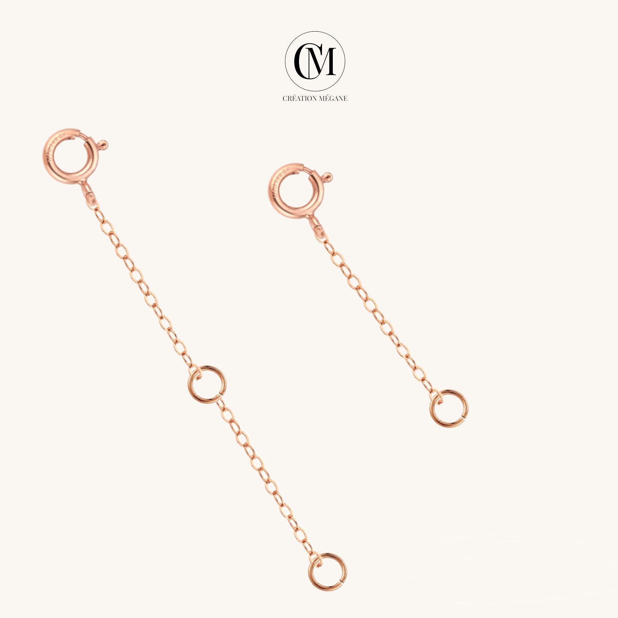 Necklace Extender Rose Gold Plated Stainless Steel Extension 