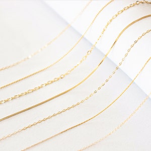 14K Gold Filled Chain for Necklaces, Bulk Chain by the Foot,wholesale  Jewelry Chain Supplies-permanent Jewelry Chain 1 Foot 