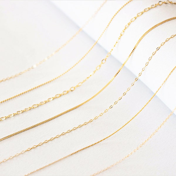 14k gold filled necklace · Anti Tarnish Minimalist Gold Chain · Choker necklace Snake Box Cable Rope Ball · Dainty necklace · Gift for her