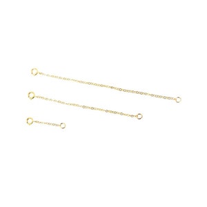 14K Gold Filled Handmade Extender 1 2 3 4 inches Extension Chain Add to your necklace or bracelet Spring Clasp chain addition image 4
