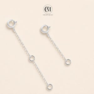 Sterling silver Handmade Extender ∙ 1 2 3 4 inches ∙ Extension Chain ∙ Add to your necklace or bracelet ∙ Spring Clasp ∙ Necklace extender