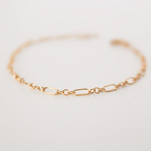 14k Gold Filled Oval Cable Chain Bracelet Handmade Bracelet Adjustable Bracelet Allergy Free Jewelry Friendship Bracelet image 2