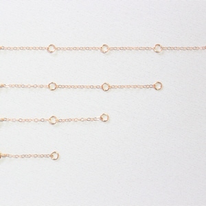 14K OR ROSE REMPLI Chaîne dextenseur de collier extension à enlever Longueur ajustable Rallonge pour chaîne 14k pour collier bracelet image 4