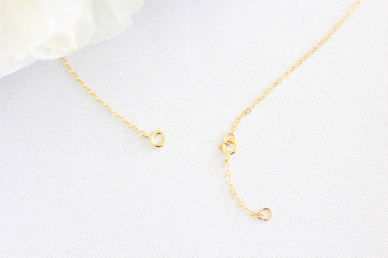 14K Gold Filled Chain Extender 1 2 3 4 inches Extension Chain Add To Your Necklace Or Bracelet Spring Clasp image 2