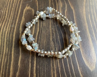 Labradorite | Seed Bead | Bracelet Set