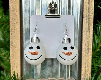 Mini Snowman Ornament Earrings