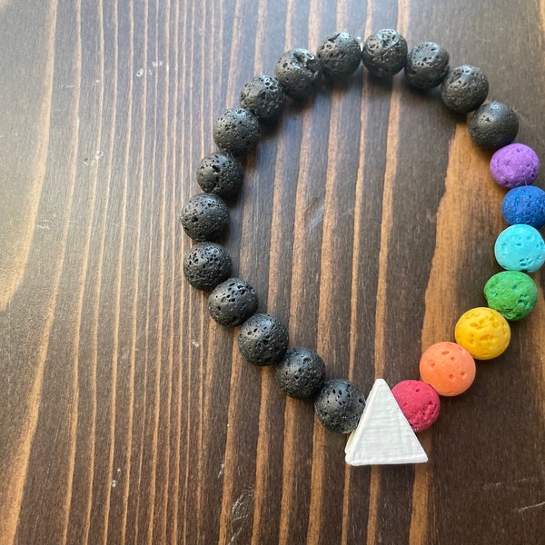 Dark Side of the Moon Beaded Bracelet