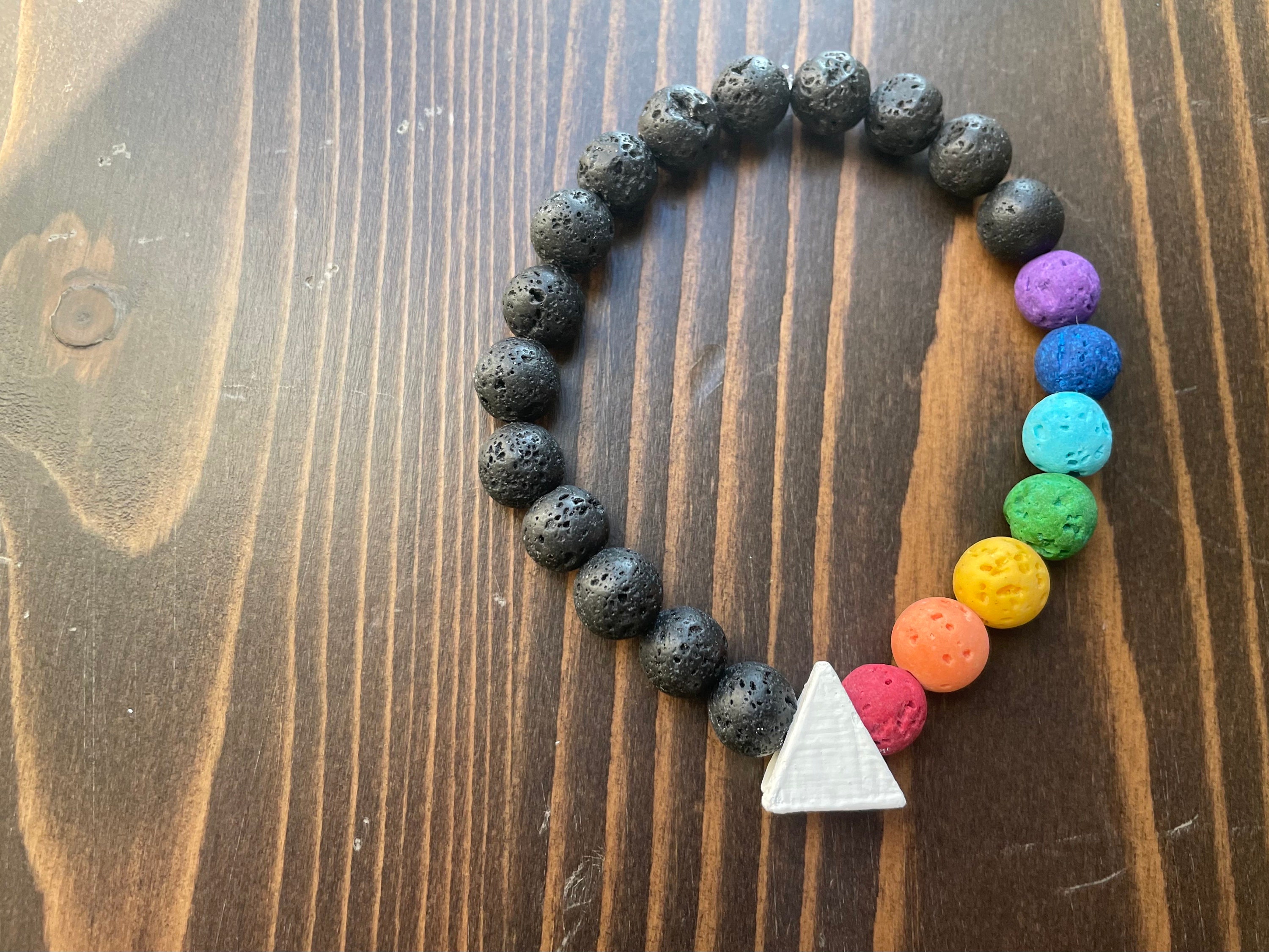 Pulsera con cuentas del lado oscuro de la luna