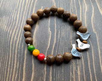 3 Little Birds Beaded Bracelet