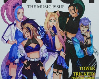 K/DA Magazine Postcard - LoL gifts for music fans