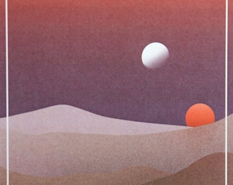 Looking for Love in Alderan Places Postcard - Landscape postcard, sci-fi illustrations, space landscape and environment