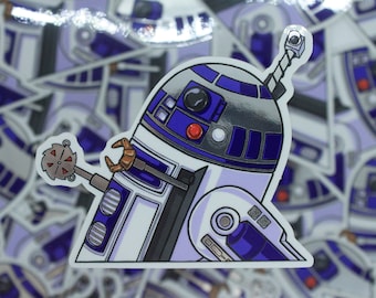 R2D2 Mirrored Vinyl Sticker | Star Wars car decal, Gift for fans, Astromech Droid window sticker,